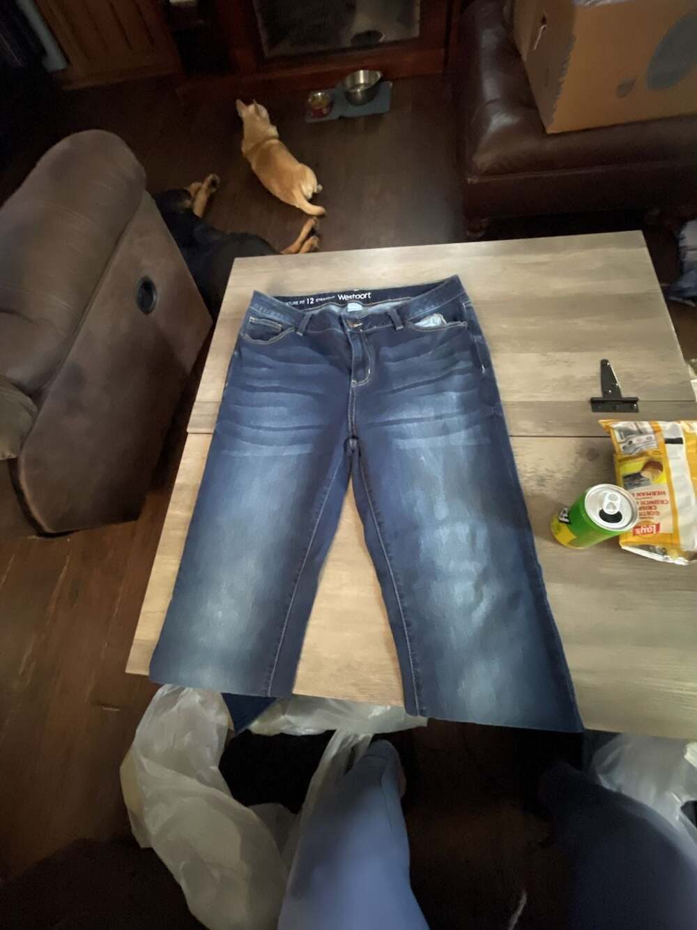 Westport Signature Fit Straight Jeans Size 12 Dark Wash Blue Denim
